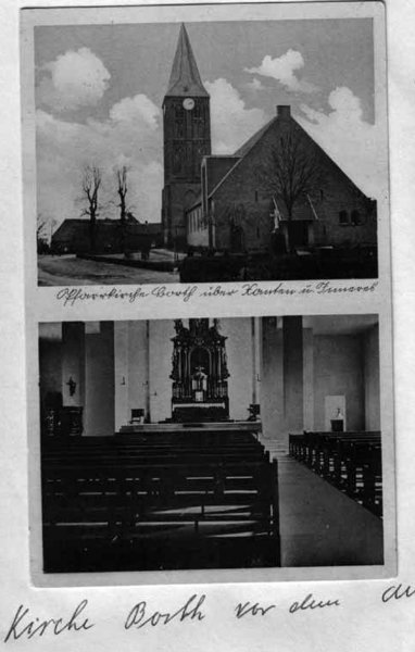 Postkarte der Kirche von 1937