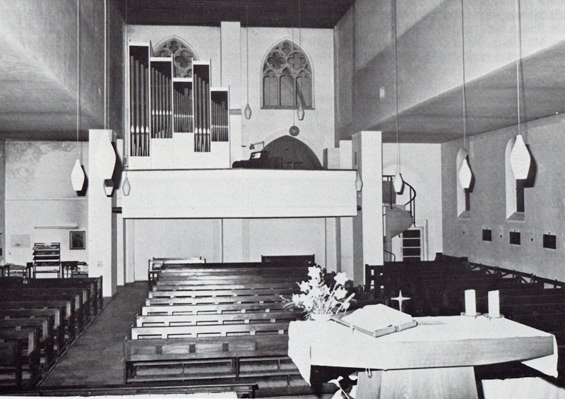 Innenansicht der Kirche in den 1970ern